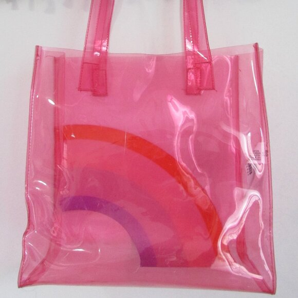Forever 21 RAINBOW tote || Rainbow PVC tote bag - Picture 2 of 2